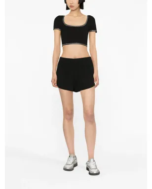 Alexander Wang マラソン ロゴプリント トラックショーツ - ブラック - サムネイル2