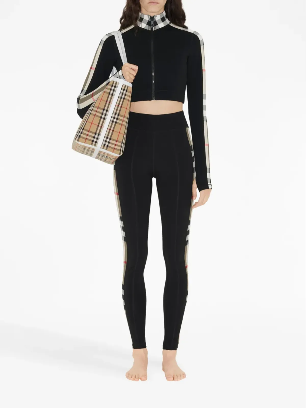 Burberry ヴィンテージチェックパネルレギンス - 画像2