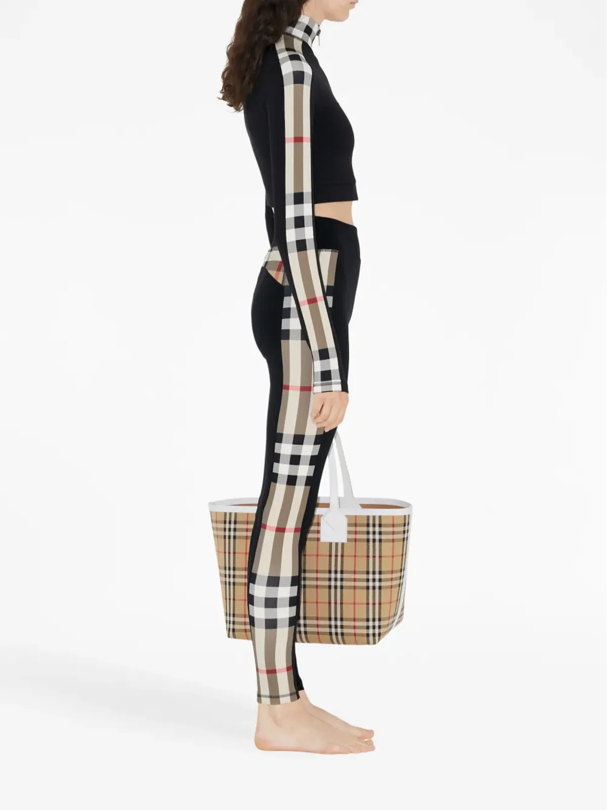 Burberry ヴィンテージチェックパネルレギンス - 画像3