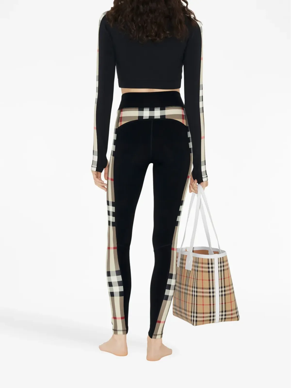 Burberry ヴィンテージチェックパネルレギンス - 画像4