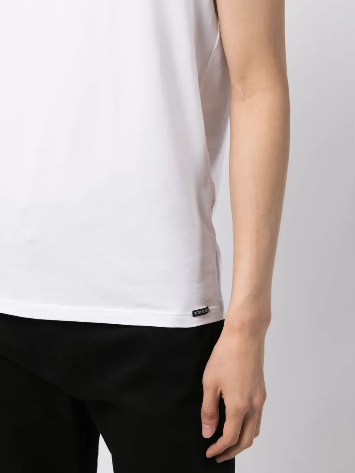 TOM FORD ロゴアップリケ ジャージーTシャツ - ホワイト - 画像5