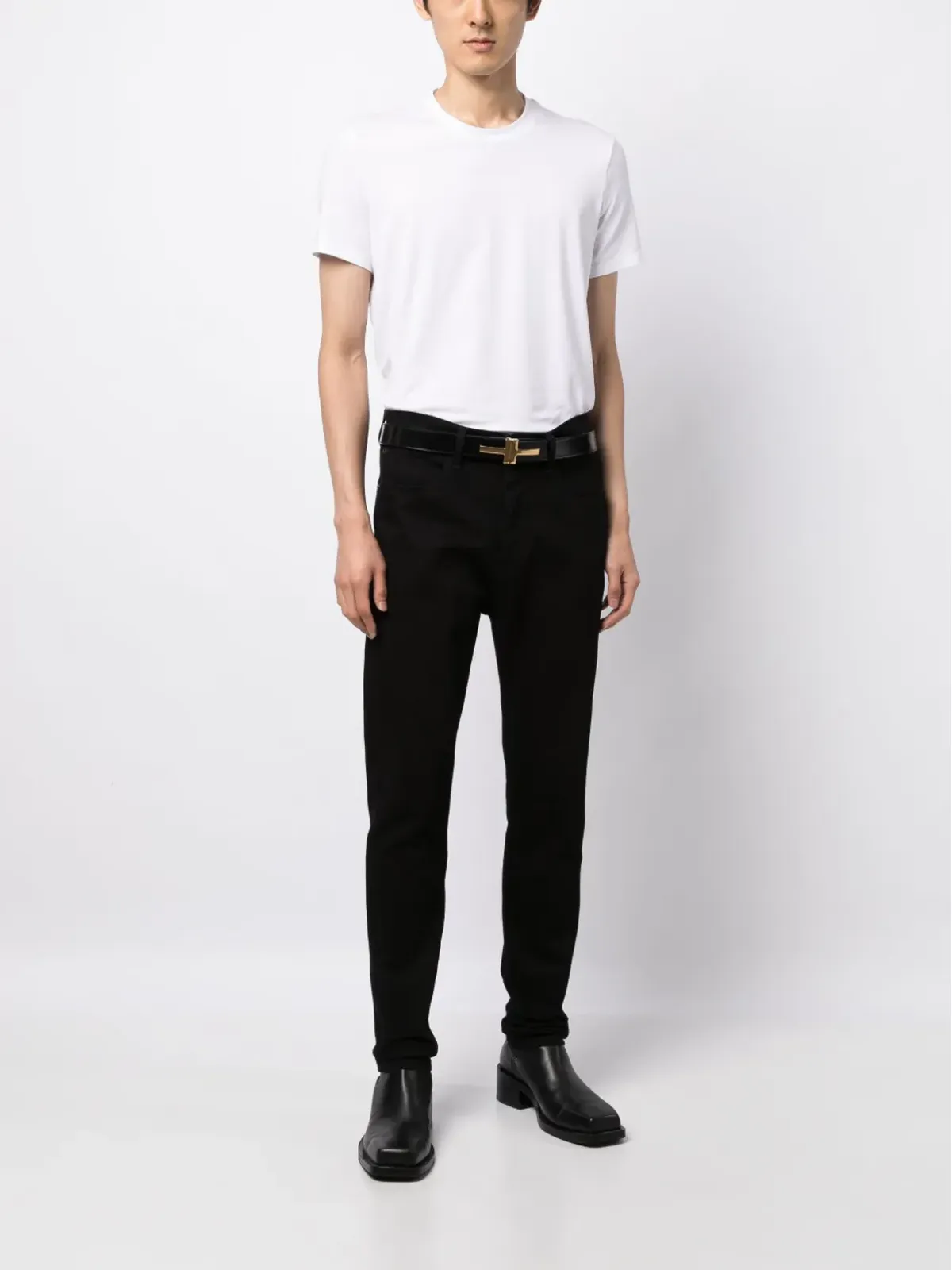 TOM FORD ロゴアップリケ ジャージーTシャツ - ホワイト - 画像2