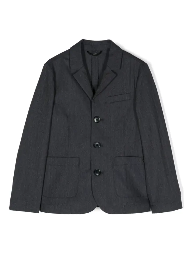 Emporio Armani Kids Emporio Armani Kids ロゴプレート付きシングルブレストブレザーの商品画像