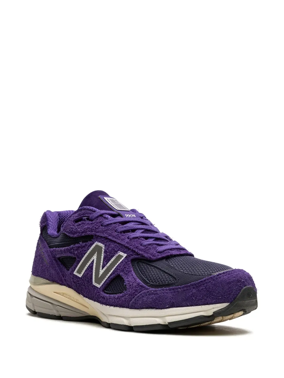 New Balance 990v4 スエード パープル スニーカー - 画像2