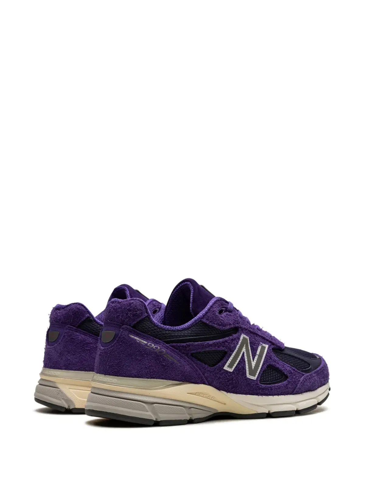 New Balance 990v4 スエード パープル スニーカー - 画像3