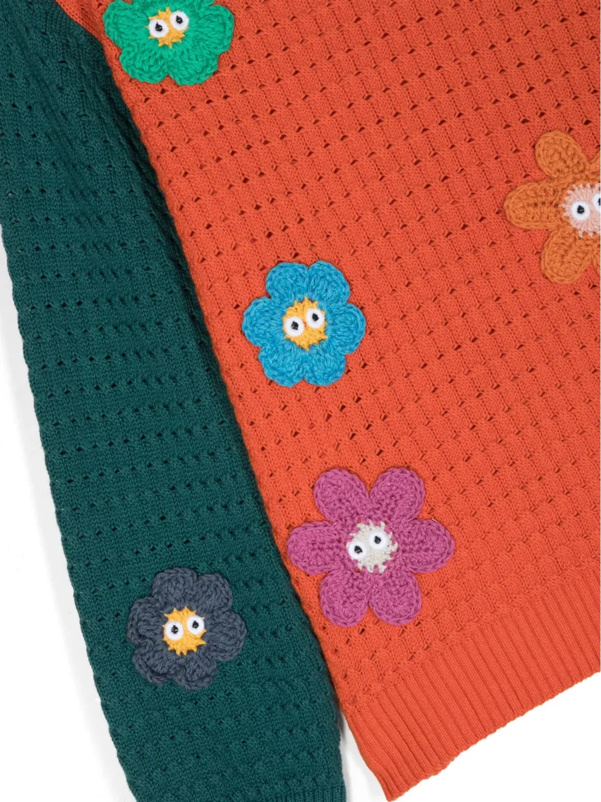 Stella McCartney Kids 花刺繍入りカラー・ブロックジャンパー - 画像3