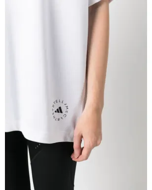 adidas by Stella McCartney ロゴプリント コットンブレンド Tシャツ - White - サムネイル5