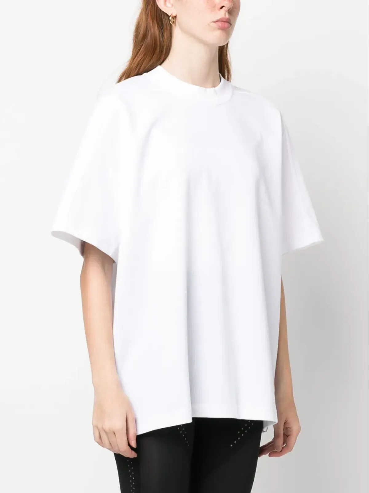 adidas by Stella McCartney ロゴプリント コットンブレンド Tシャツ - White - 画像3