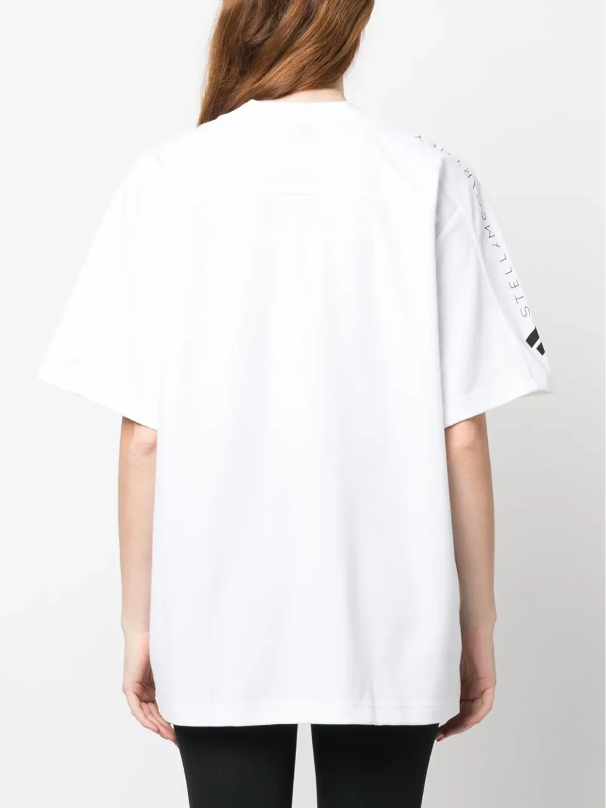 adidas by Stella McCartney ロゴプリント コットンブレンド Tシャツ - White - 画像4