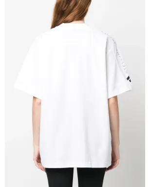 adidas by Stella McCartney ロゴプリント コットンブレンド Tシャツ - White - サムネイル4