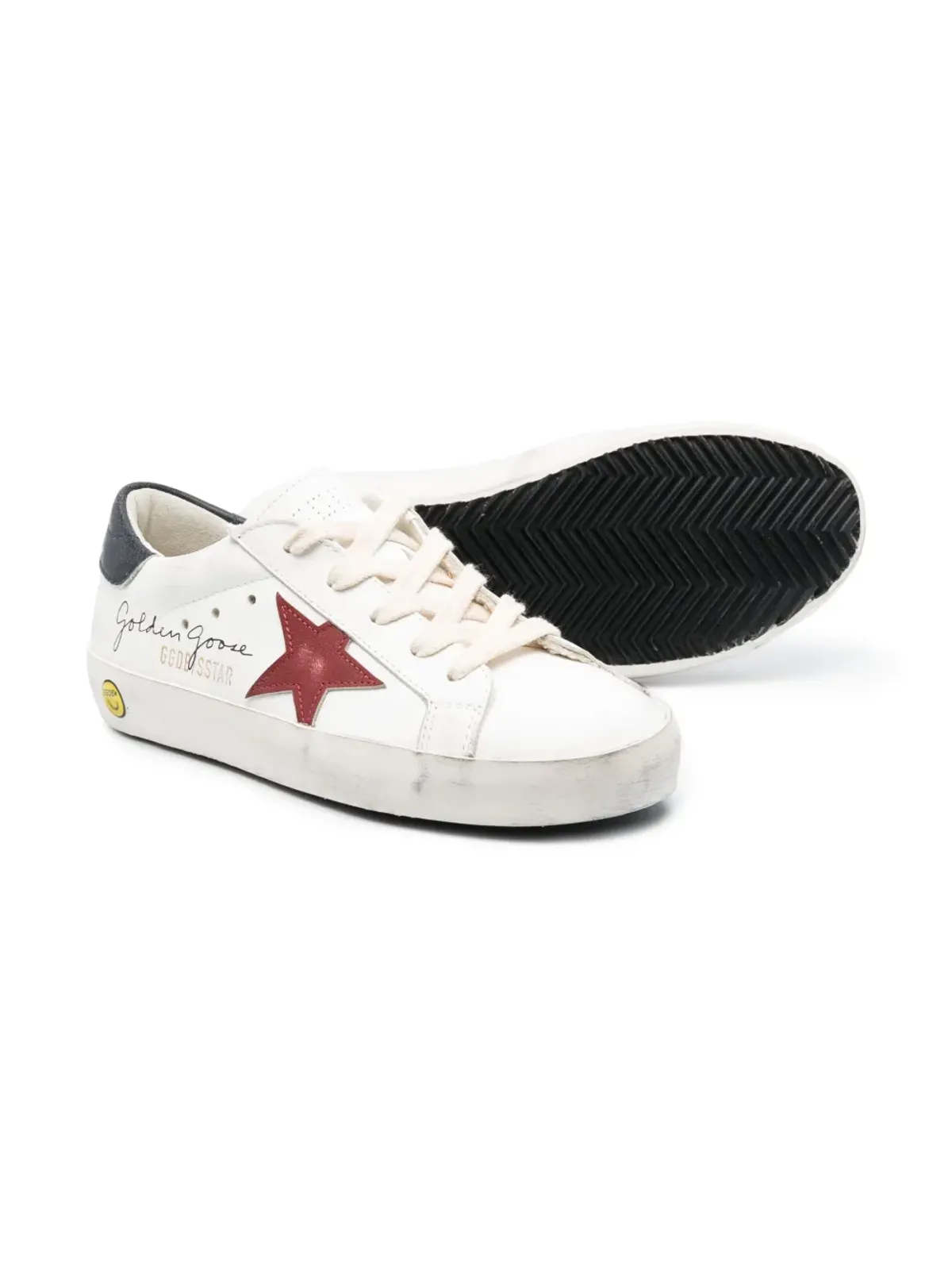 Golden Goose Kids スターパッチ レースアップスニーカー - ホワイト - 画像2