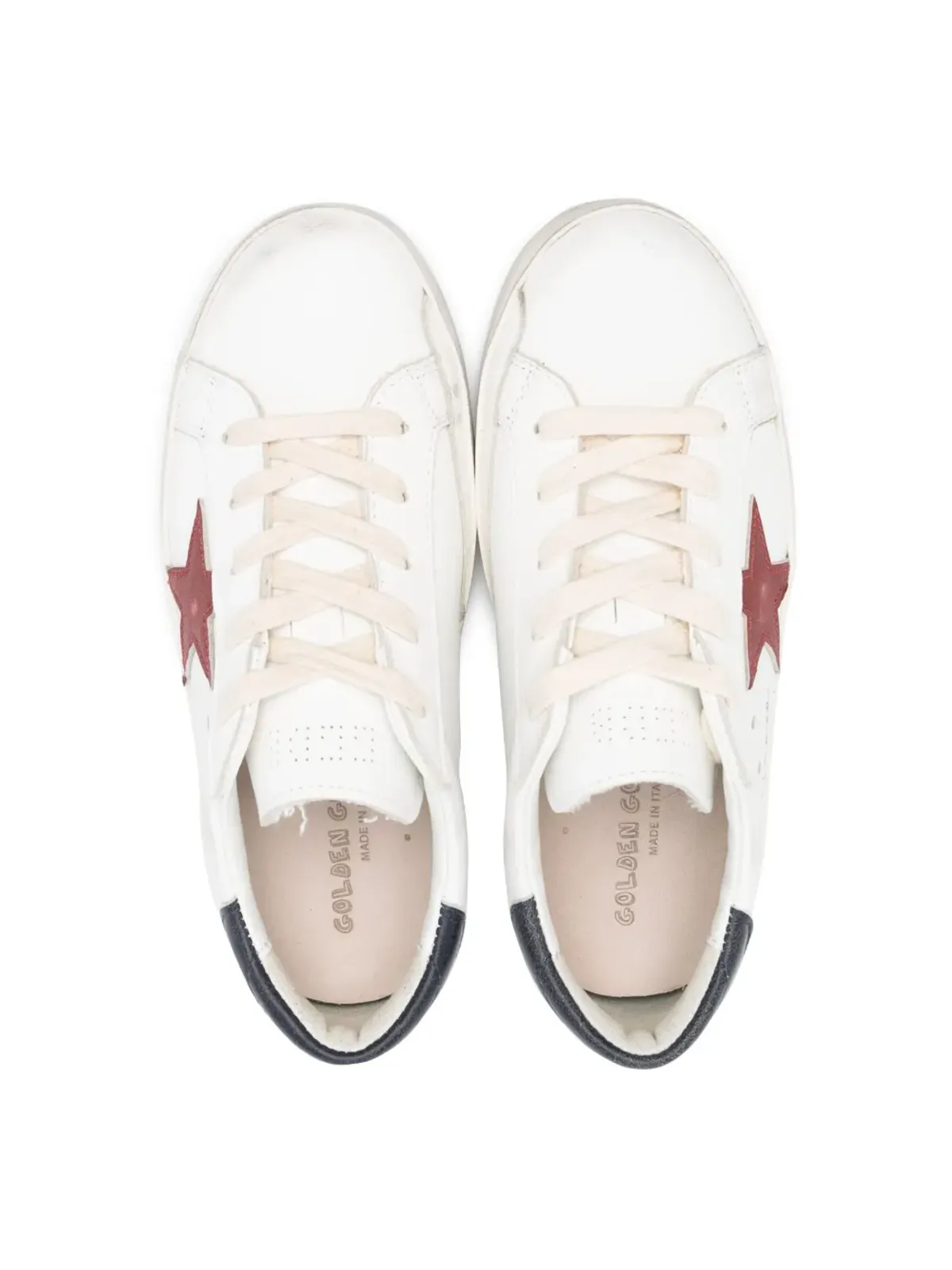 Golden Goose Kids スターパッチ レースアップスニーカー - ホワイト - 画像3