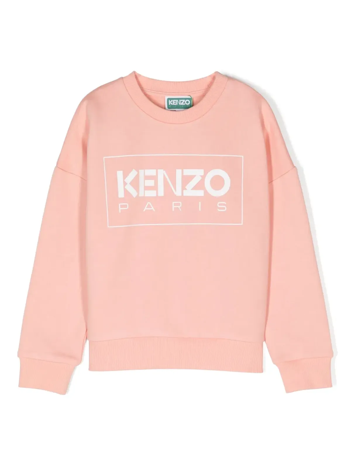 Kenzo Kids ロゴプリント コットンブレンド スウェットシャツ - ピンク - 画像1