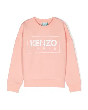 Kenzo Kids ロゴプリント コットンブレンド スウェットシャツ - ピンク - サムネイル1