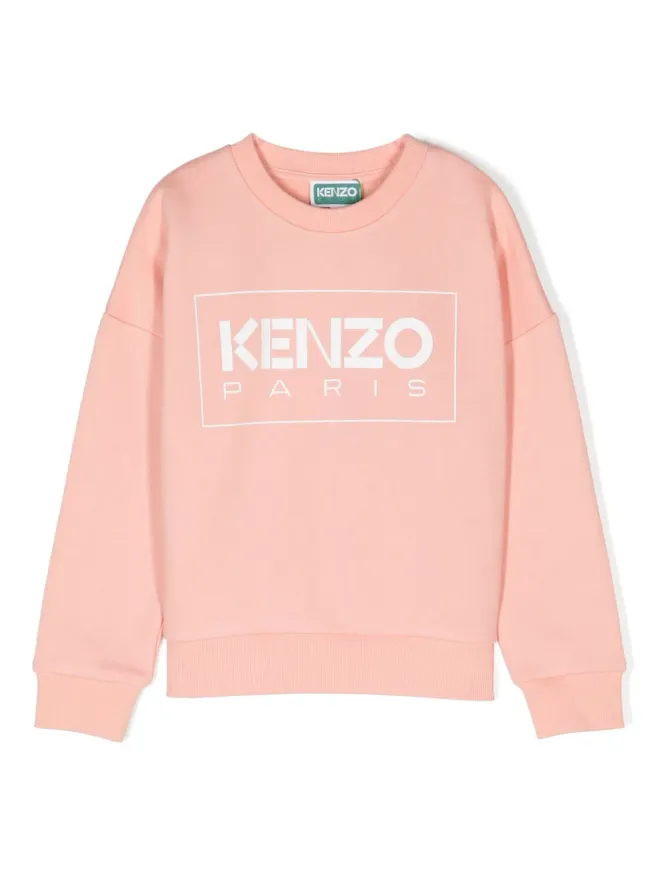 Kenzo Kids Kenzo Kids ロゴプリント コットンブレンド スウェットシャツ - ピンクの商品画像