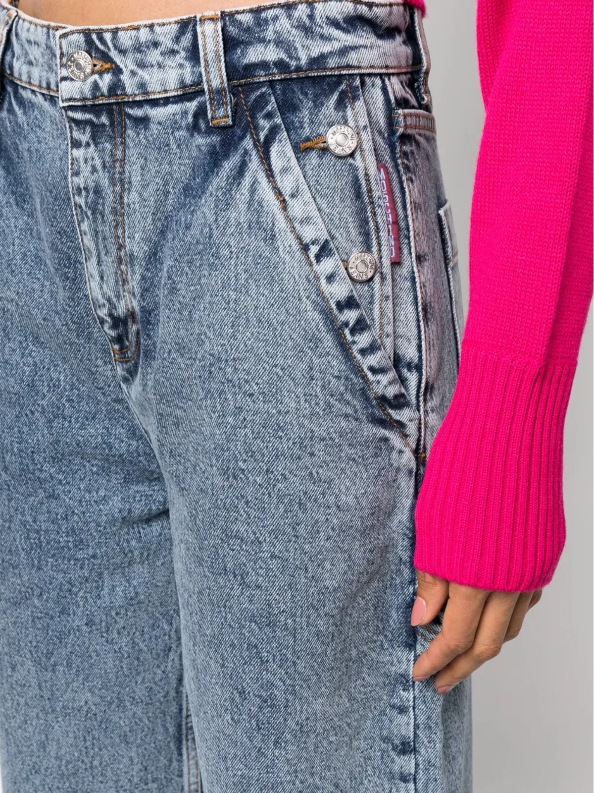 MOSCHINO JEANS ハイライズストレートジーンズ - 画像5