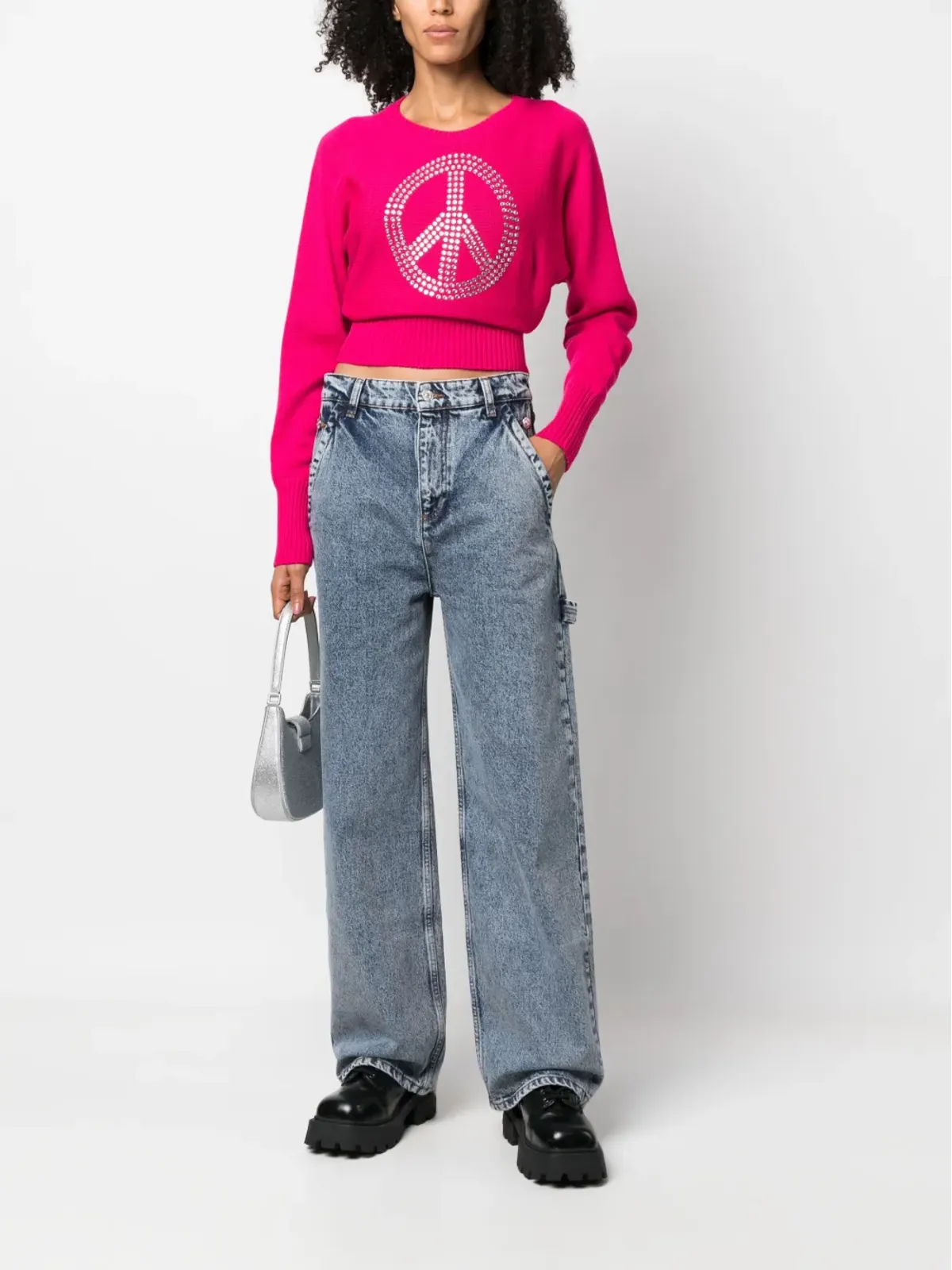 MOSCHINO JEANS ハイライズストレートジーンズ - 画像2