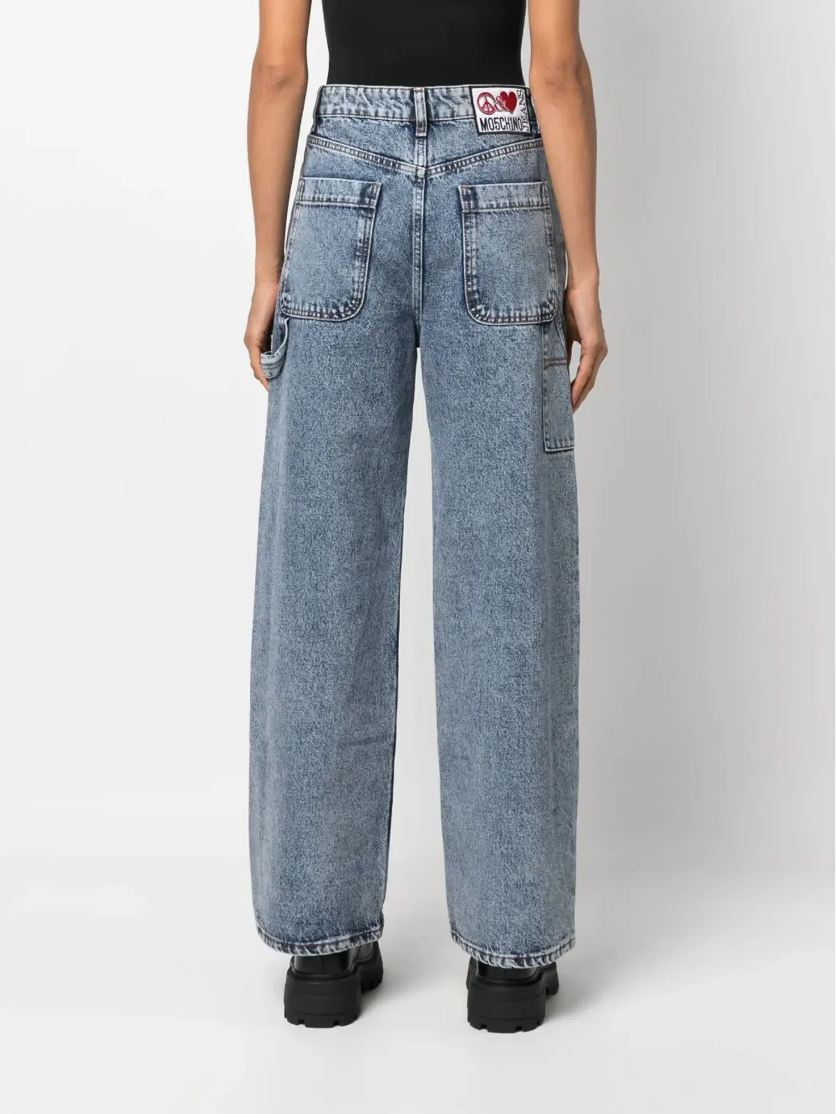 MOSCHINO JEANS ハイライズストレートジーンズ - 画像4