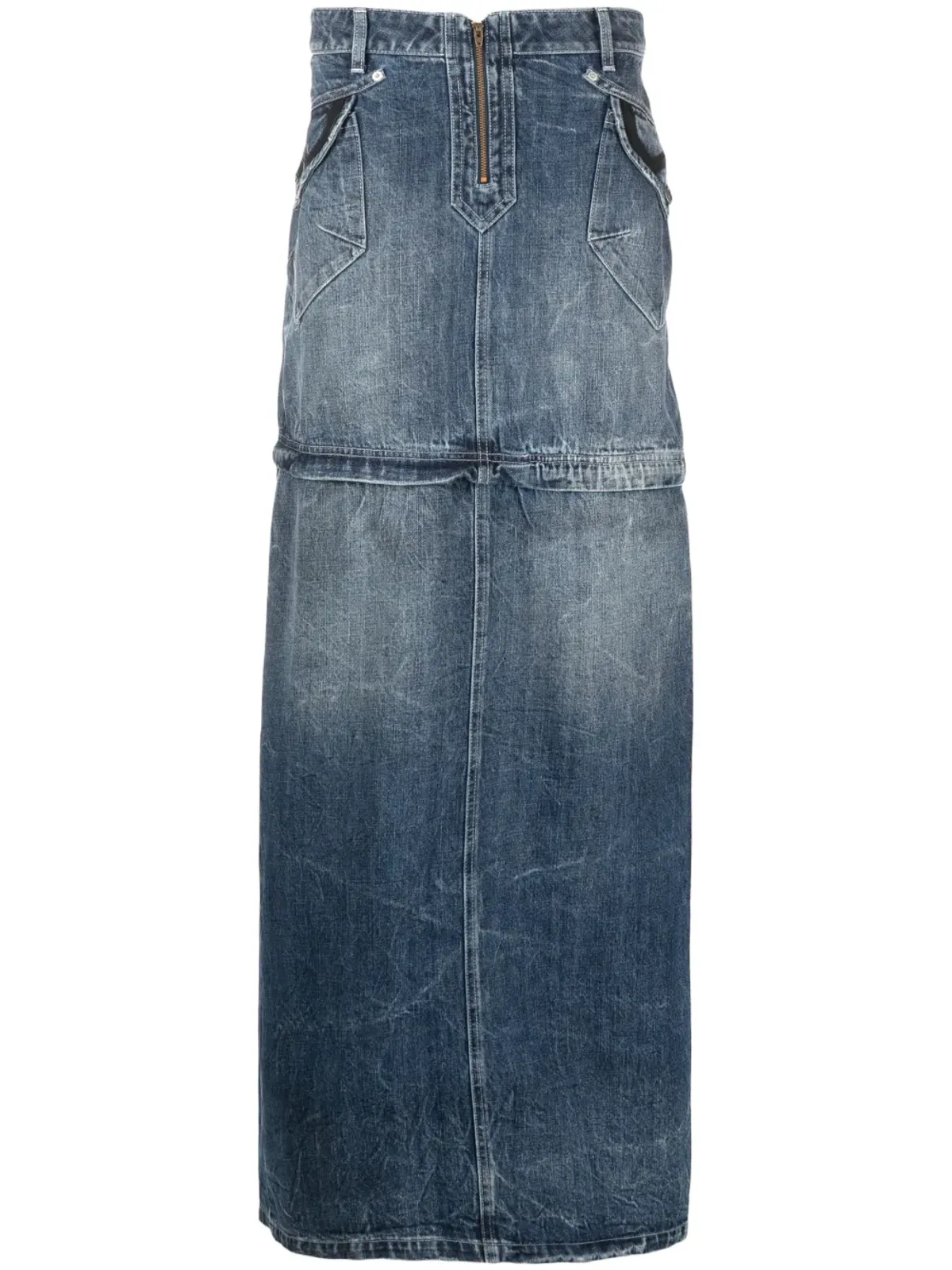 Martine Rose detachable washed denim skirt - Blue - 画像1