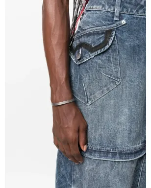 Martine Rose detachable washed denim skirt - Blue - サムネイル5