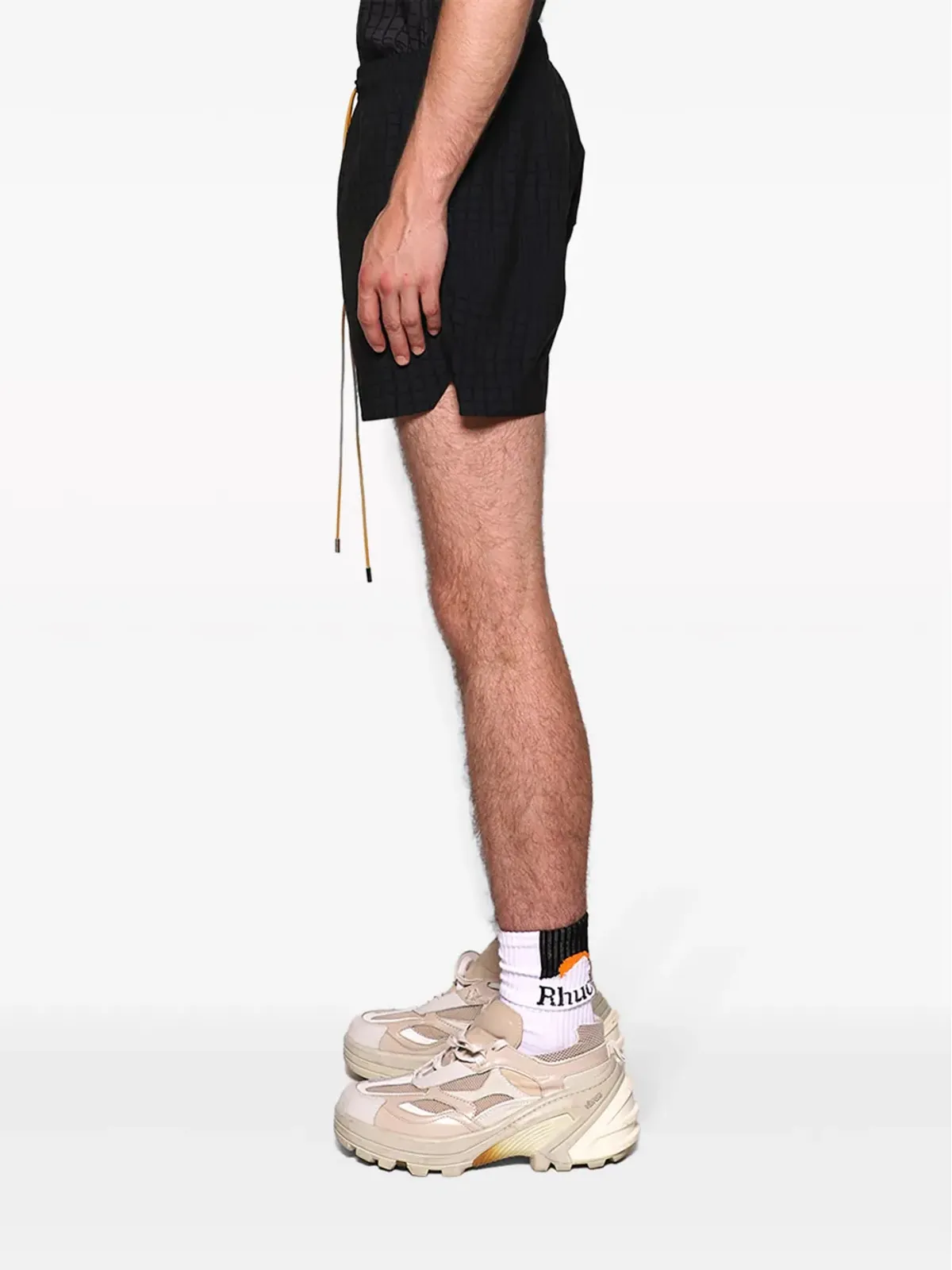 RHUDE アニマルプリント ドローストリングウエスト スイムショーツ - 画像4