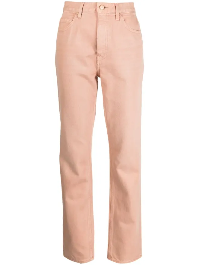 Ulla Johnson Ulla Johnson ミッドライズストレートジーンズ - ピンクの商品画像