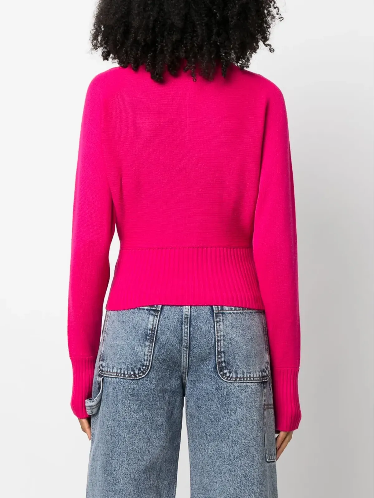 MOSCHINO JEANS ラインストーン付きクロップドニットセーター - 画像4