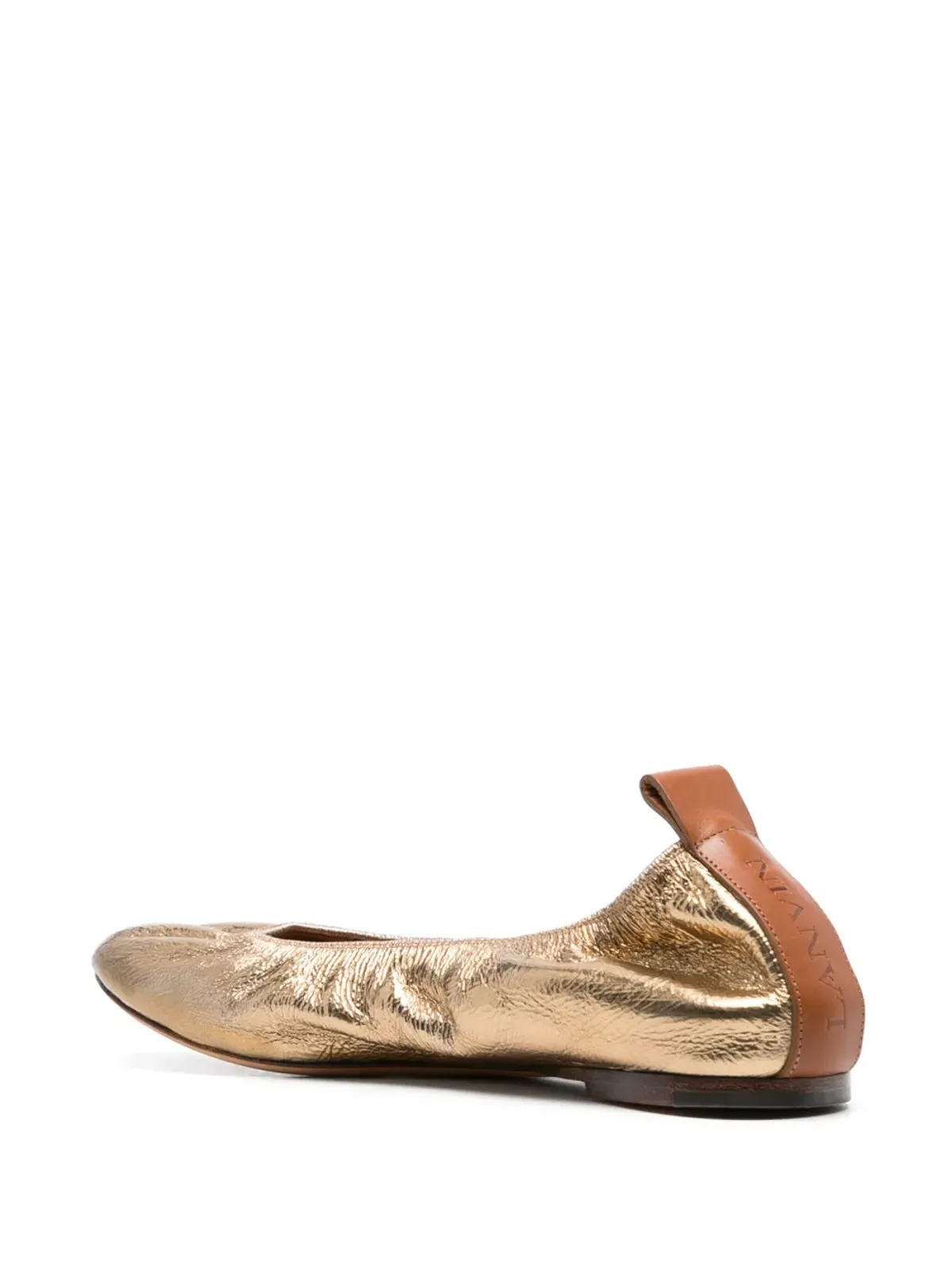 Lanvin メタリックレザー バレエシューズ - シルバー - 画像3