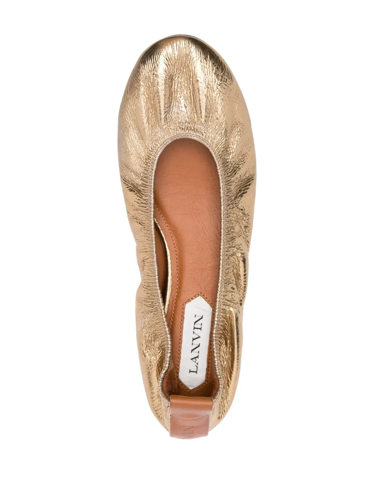Lanvin メタリックレザー バレエシューズ - シルバー - 画像4