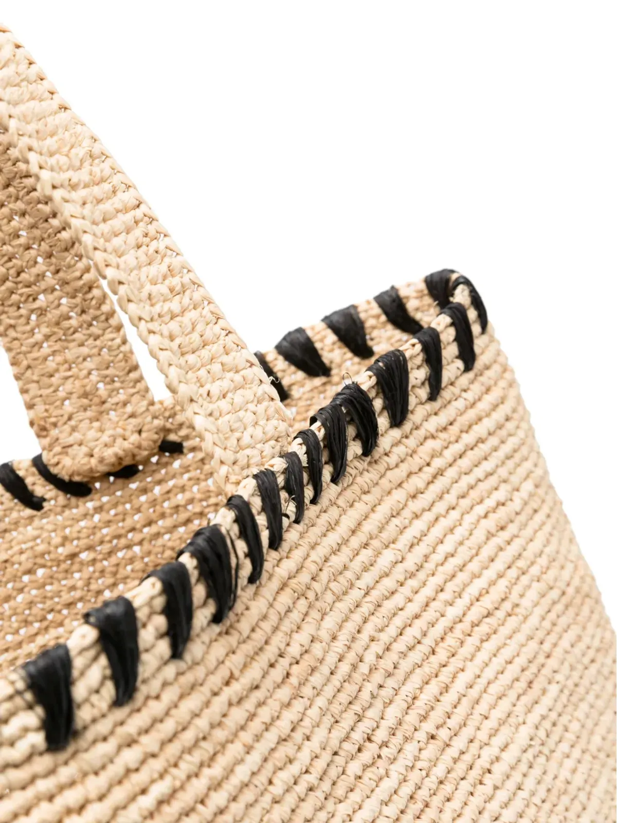 Lanvin ロゴ刺繍ラフィア トートバッグ - 画像4