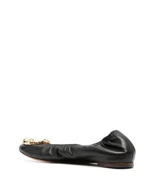 Lanvin バックル付きレザー バレエシューズ - サムネイル3