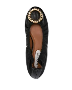 Lanvin バックル付きレザー バレエシューズ - サムネイル4