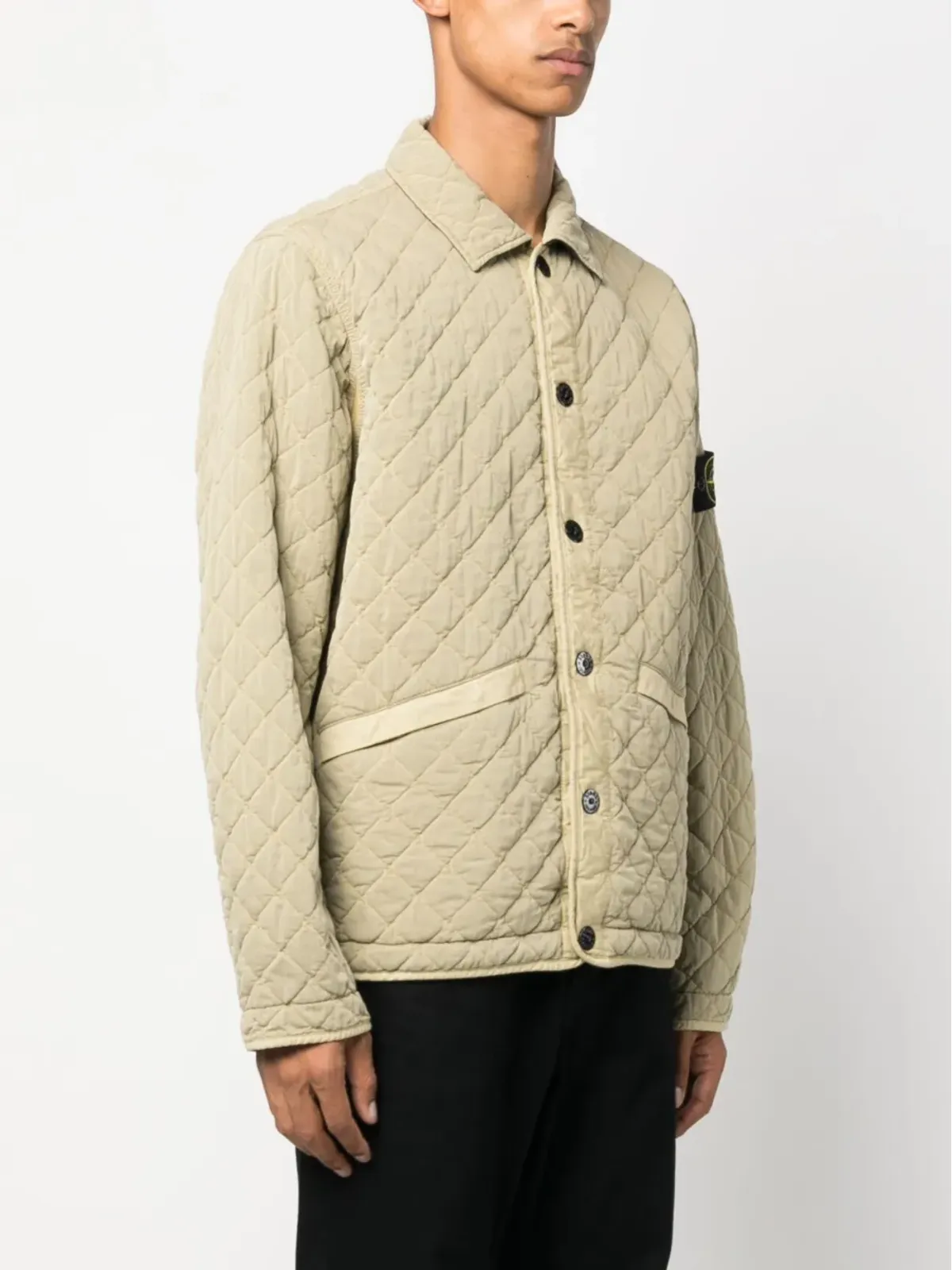 Stone Island キルテッド プレススタッド式 ボンバージャケット - 画像3