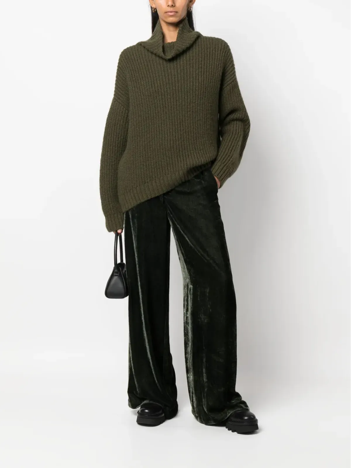 Gentry Portofino ベルベット風ワイドレッグパンツ - 画像2
