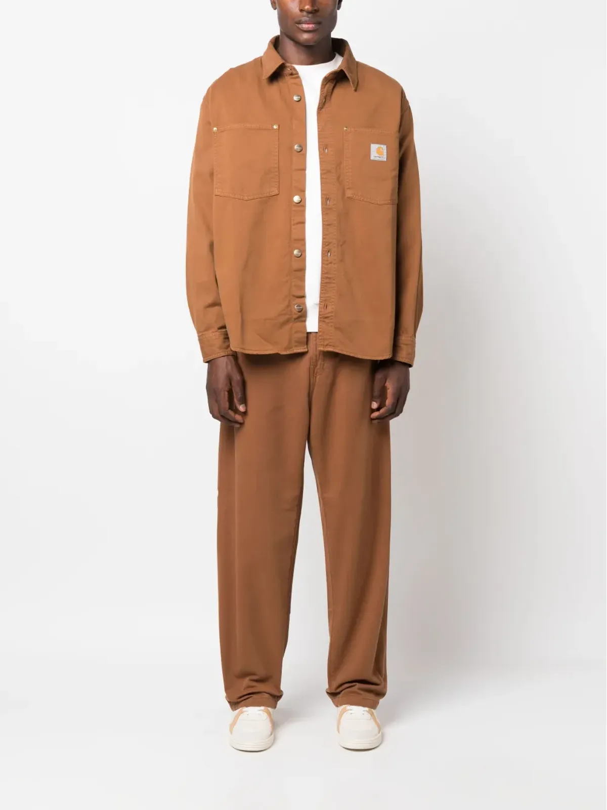 Carhartt WIP ロゴパッチ付きワイドレッグジーンズ - 画像2