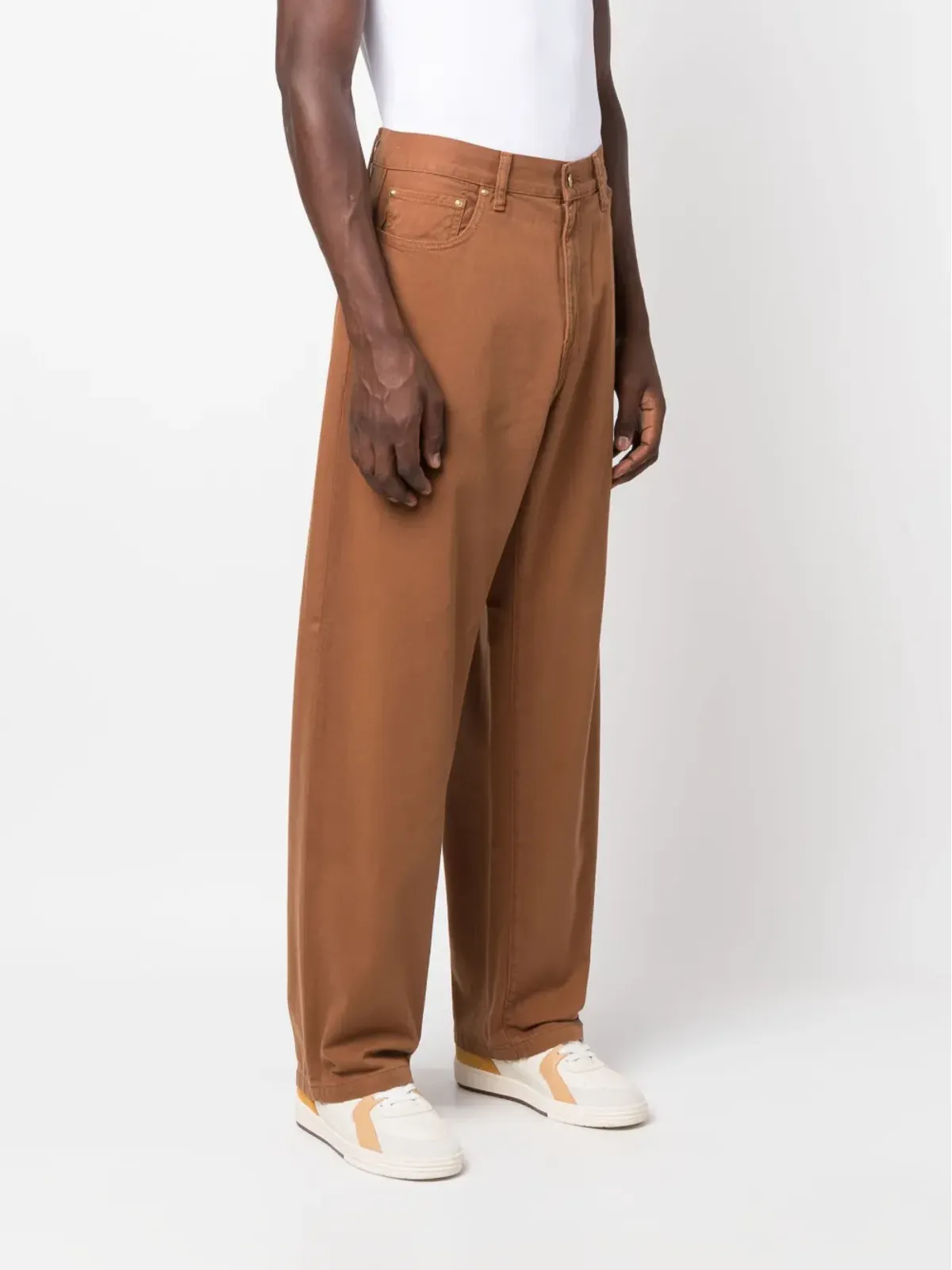 Carhartt WIP ロゴパッチ付きワイドレッグジーンズ - 画像3