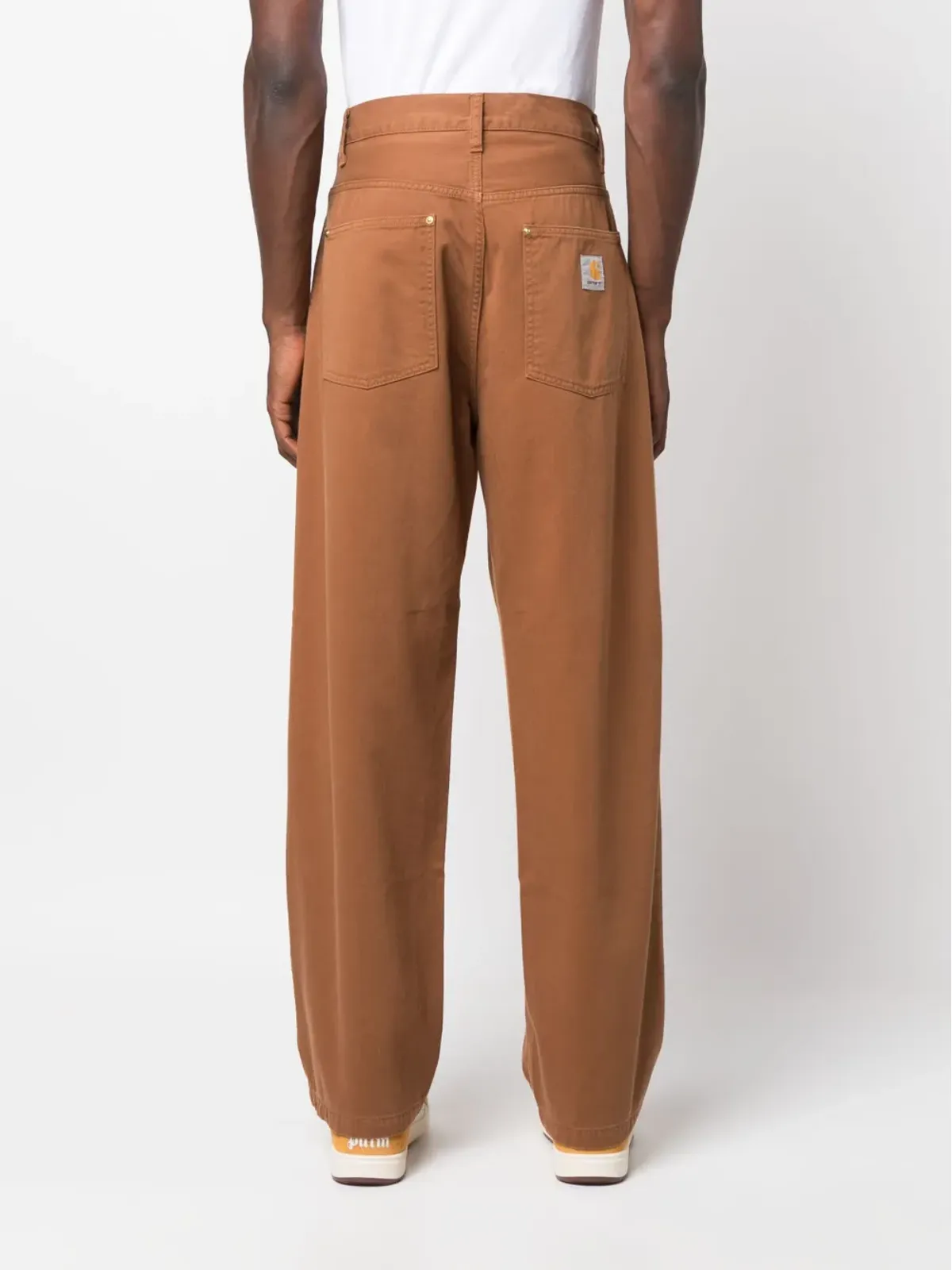 Carhartt WIP ロゴパッチ付きワイドレッグジーンズ - 画像4