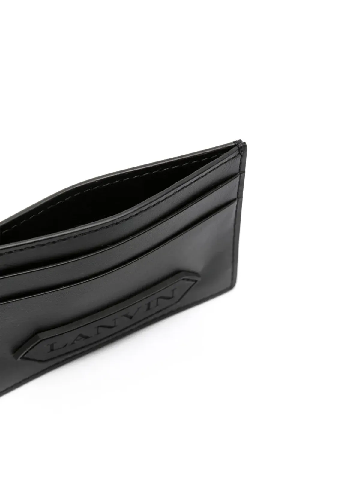 Lanvin ロゴパッチレザー カードホルダー - 画像3