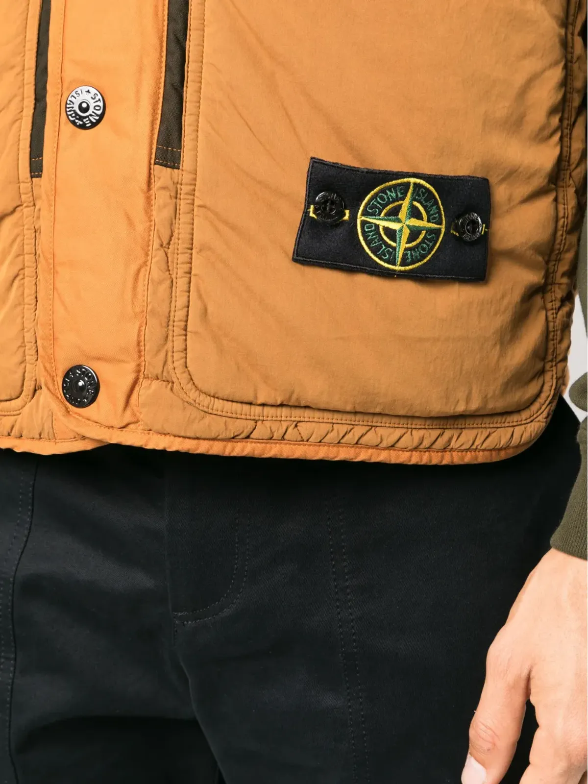 Stone Island コンパスパッチ・キルテッドジレ - 画像5