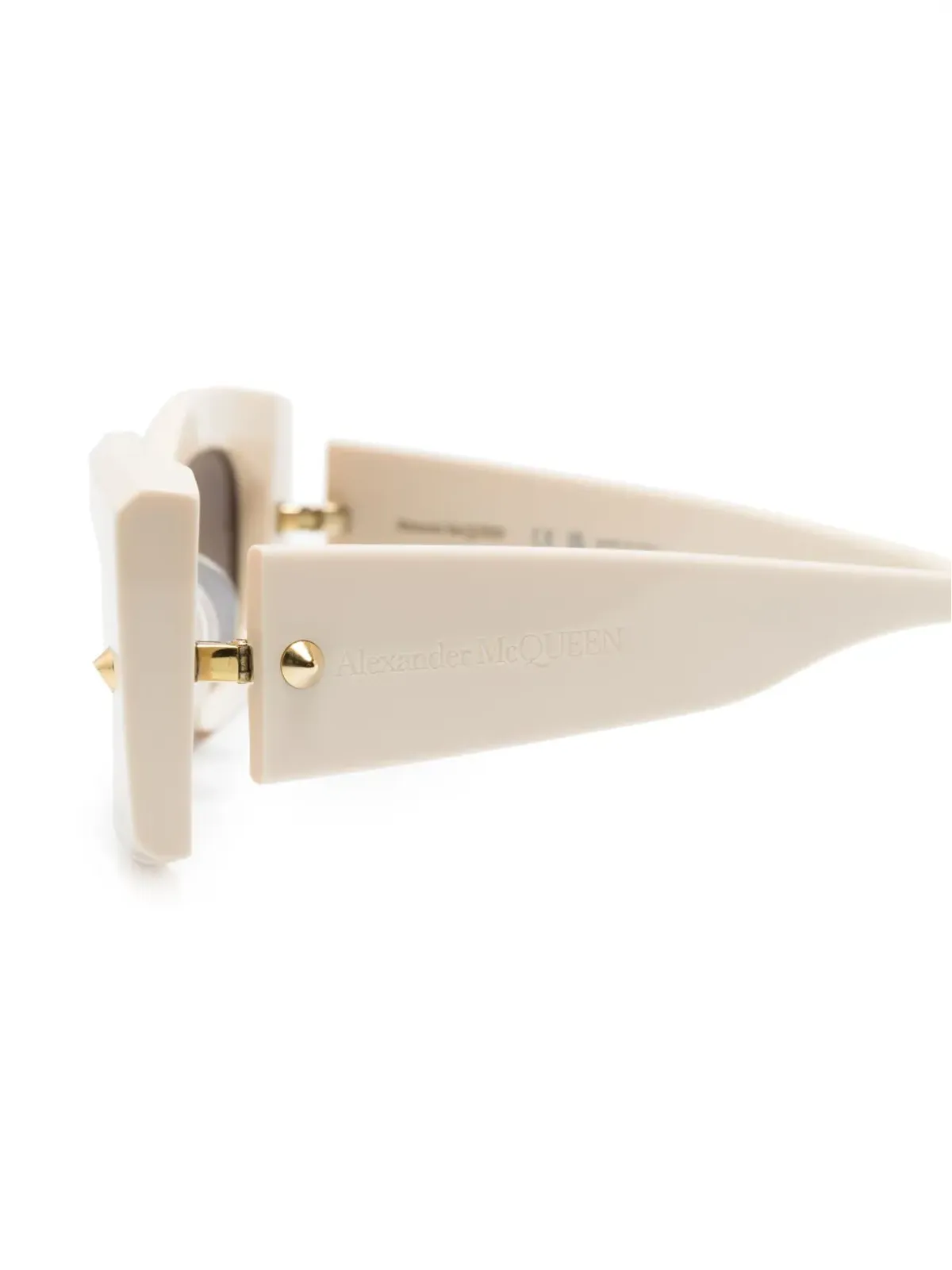 Alexander McQueen Eyewear Spike Studs 矩形フレーム サングラス - 画像3