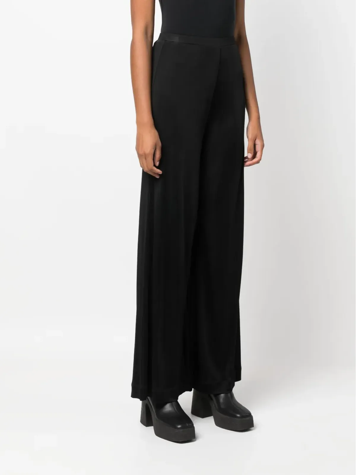 DVF Diane von Furstenberg ハイウエスト パラッツォパンツ - ブラック - 画像3