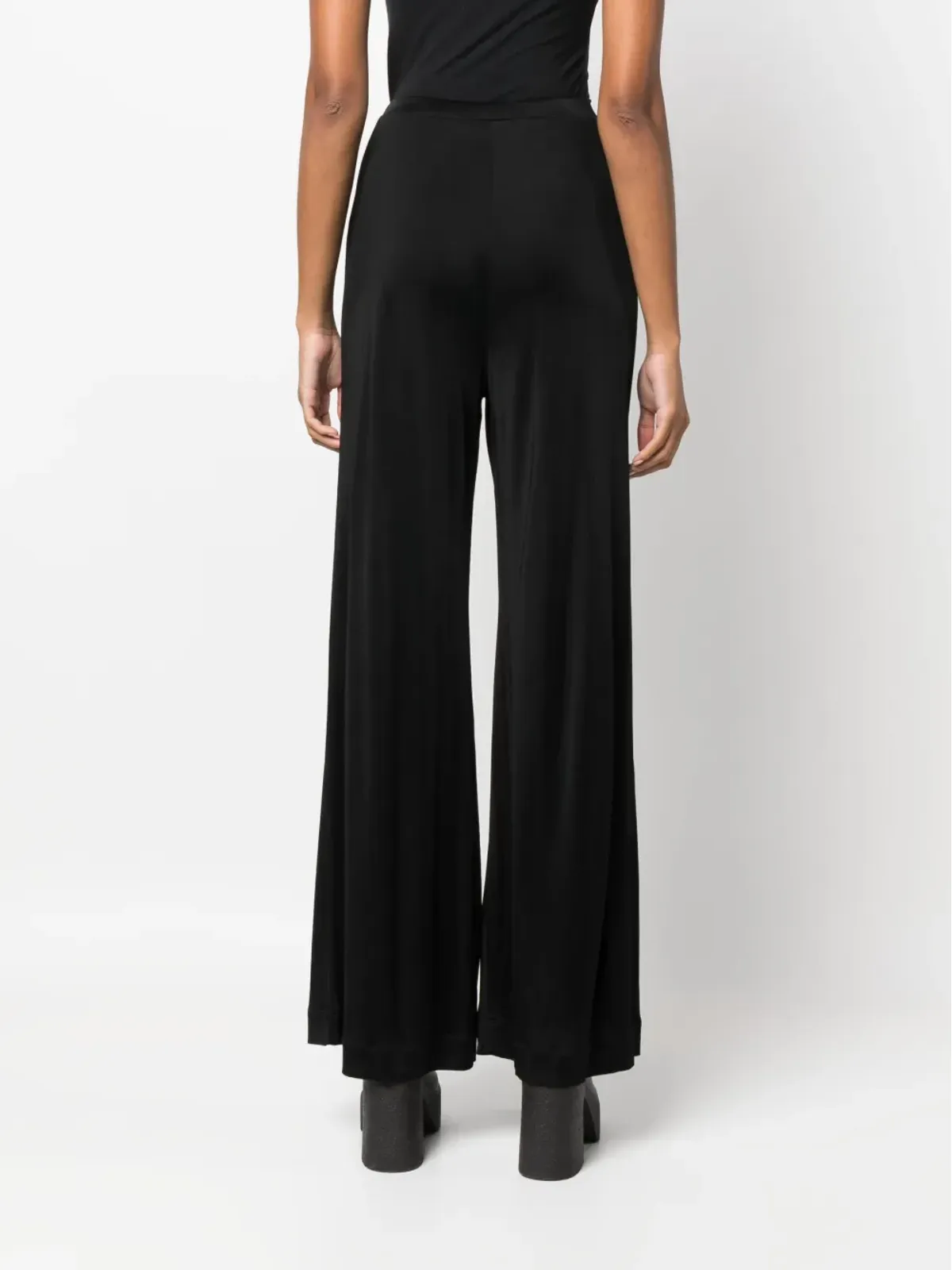 DVF Diane von Furstenberg ハイウエスト パラッツォパンツ - ブラック - 画像4