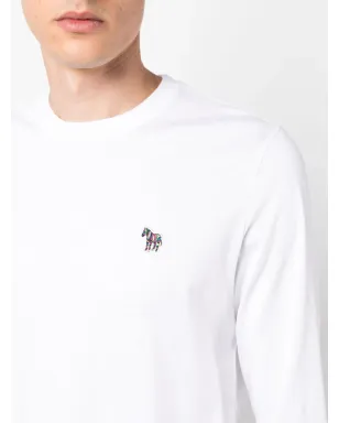 PS Paul Smith ゼブラモチーフ コットン Tシャツ - White - サムネイル5