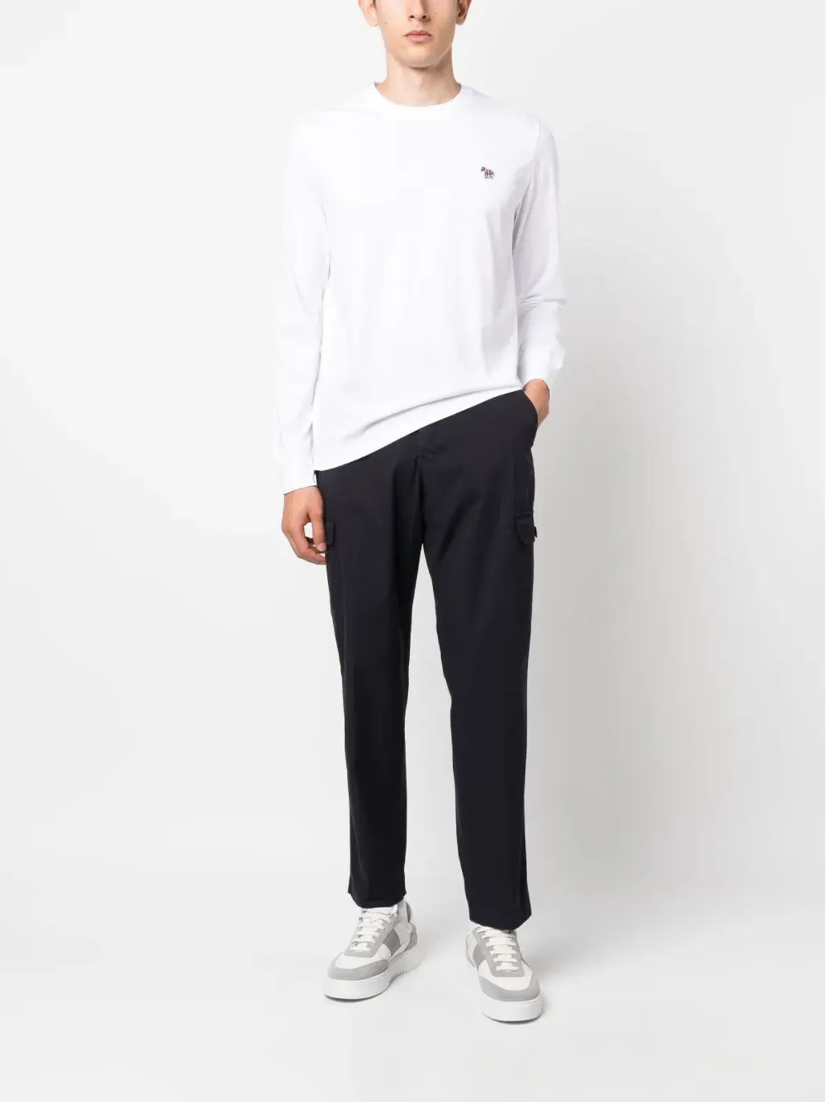 PS Paul Smith ゼブラモチーフ コットン Tシャツ - White - 画像2