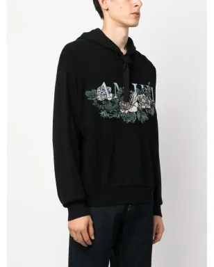 AMIRI インターシャ編み ロゴ フーディ ブラック - サムネイル3