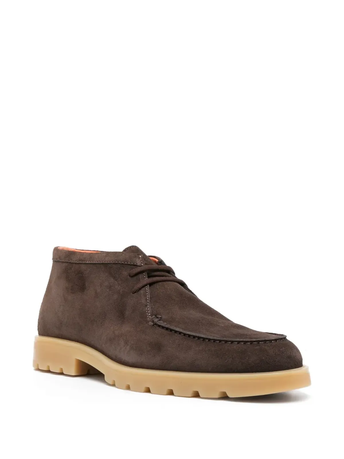 Santoni スエード レースアップ デザートブーツ - 画像2