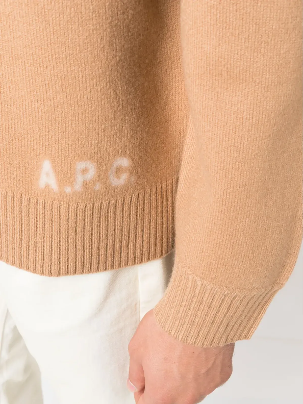 A.P.C. ロゴプリント ウール ジャンパー - 画像5