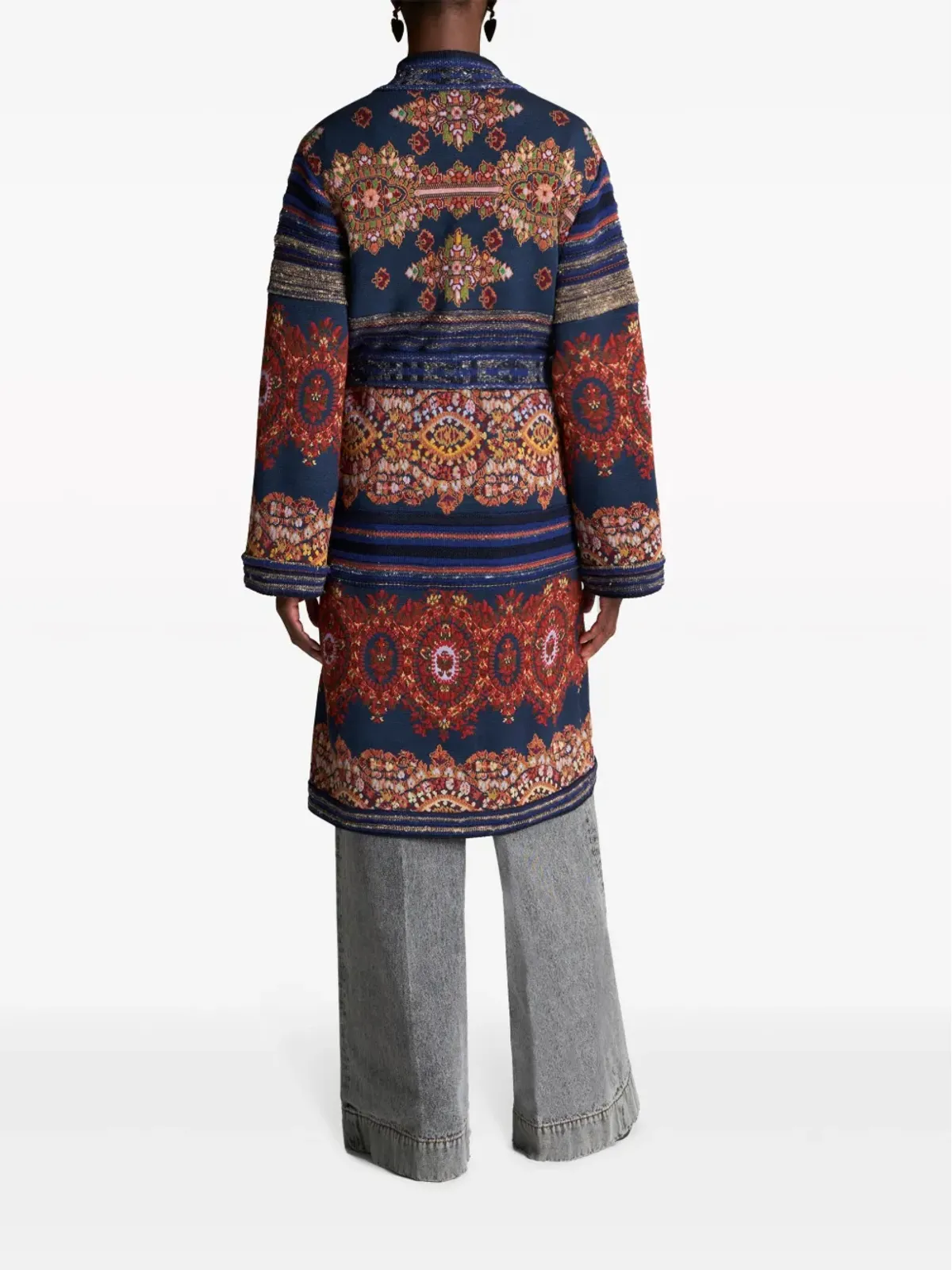 ETRO ペイズリープリント ベルト付き トレンチコート - 画像3
