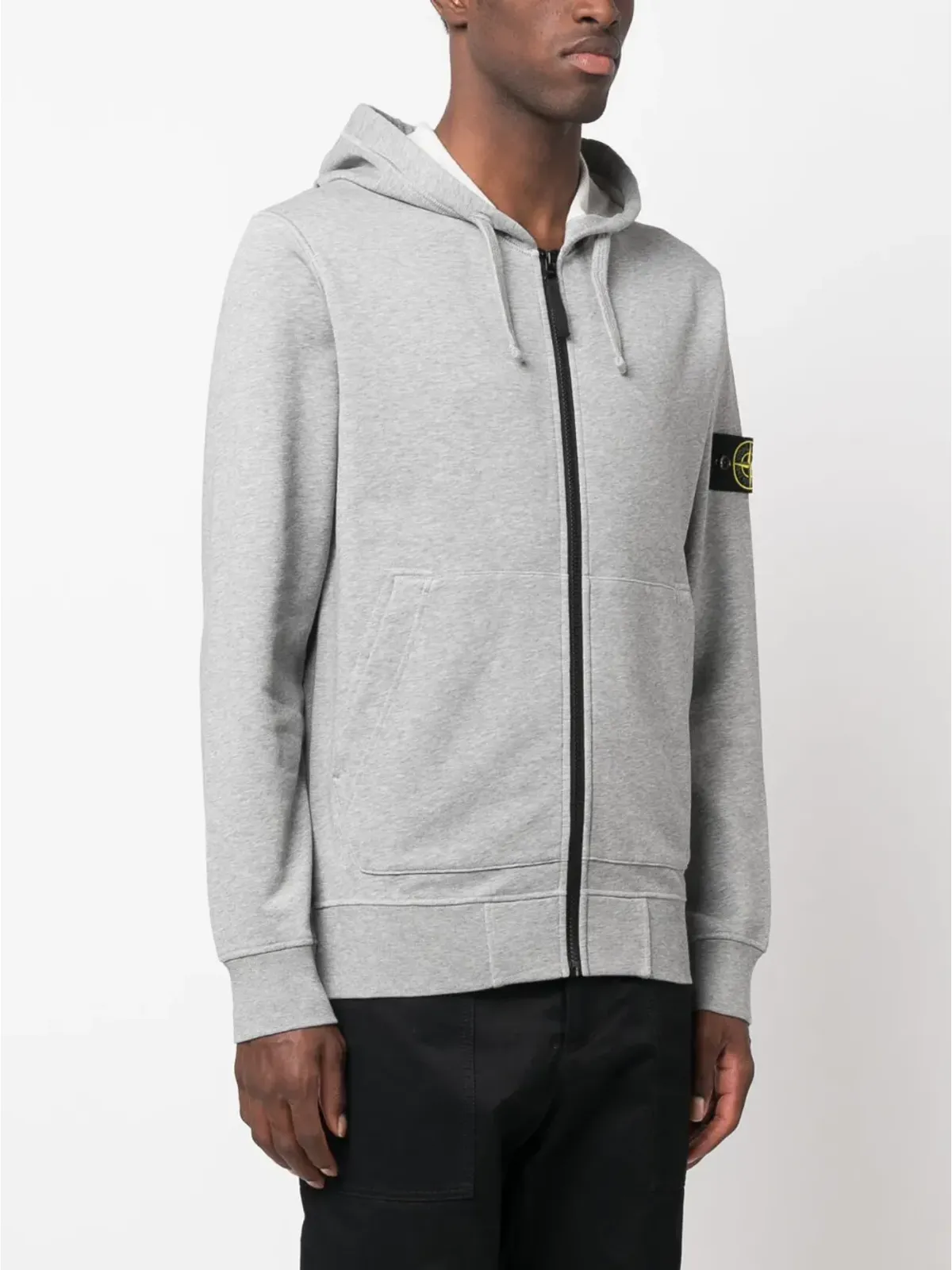 Stone Island コンパスモチーフ ドローストリング コットン フーディー - 画像3