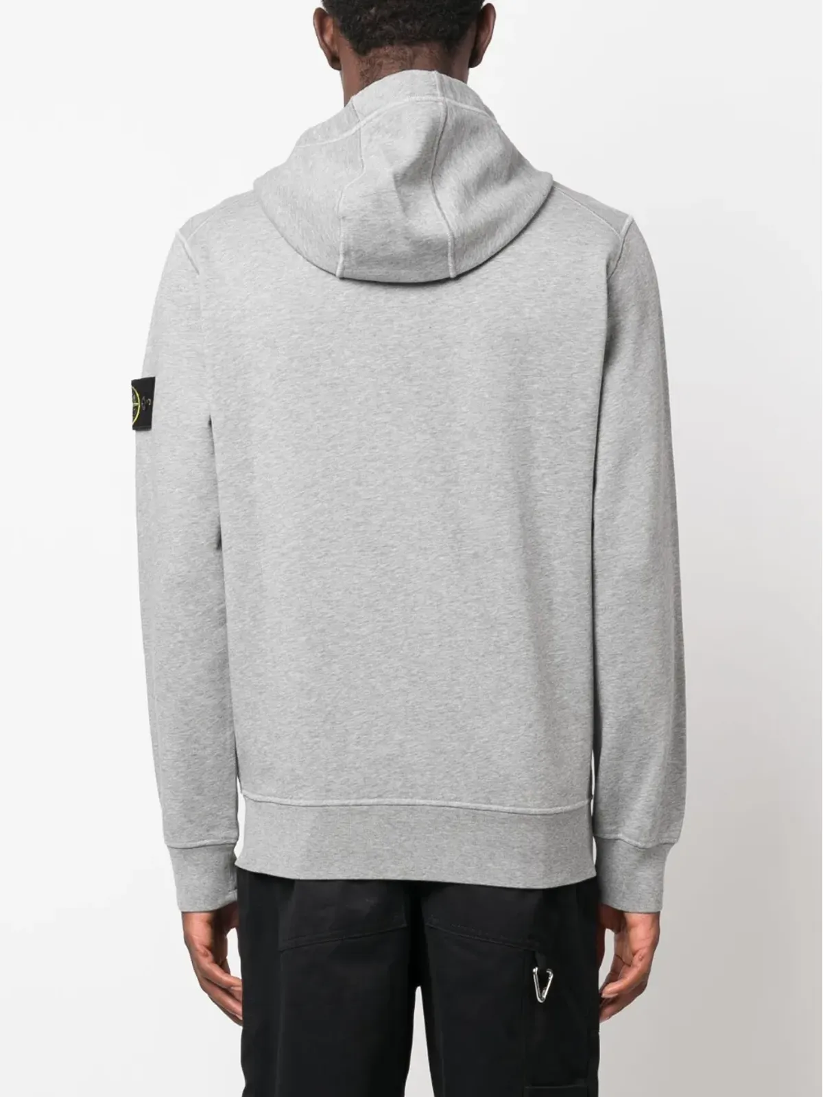 Stone Island コンパスモチーフ ドローストリング コットン フーディー - 画像4